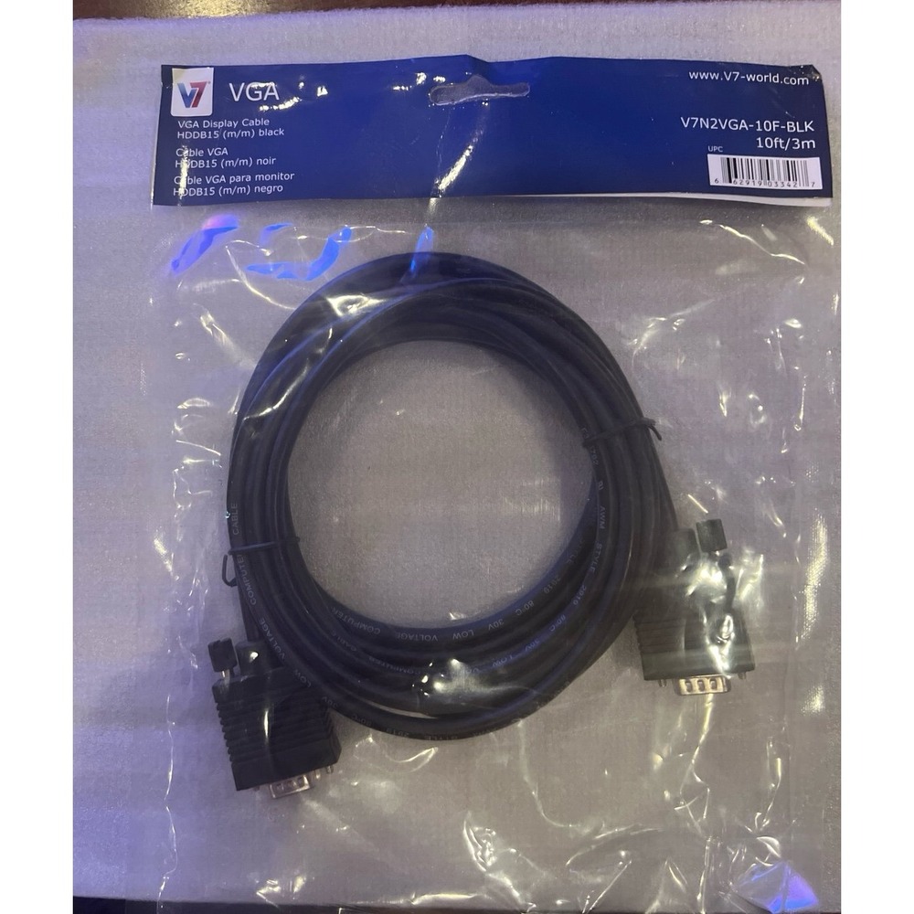VGA Cable - 10ft ‎ Black  (New)